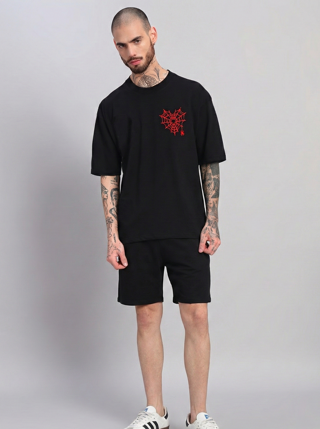 The "Toxic Love" Webbed EditionCouple Oversized T-shirt  Combo 🕸️