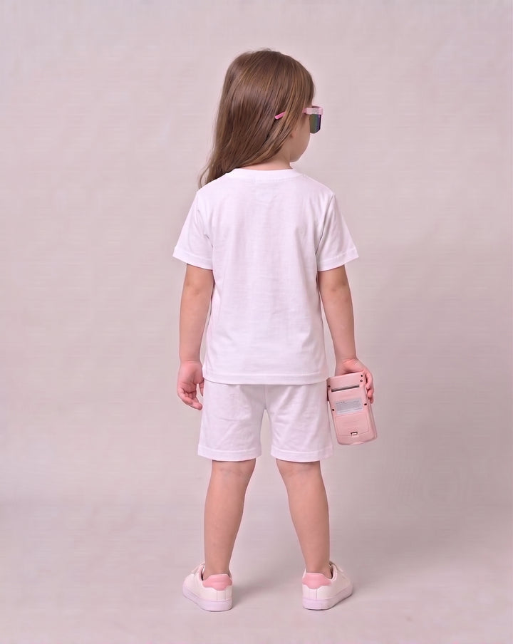ALL OVER HEARTS GIRLS OVERSIZED T-SHIRT AND SHORTS SET ♥️