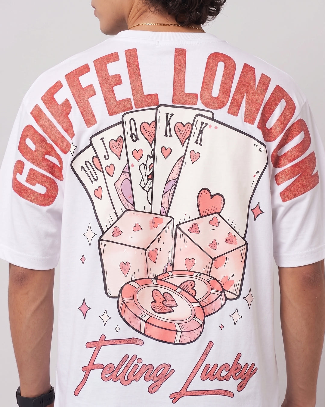 FEELING LUCKY Oversized Cotton T-shirt