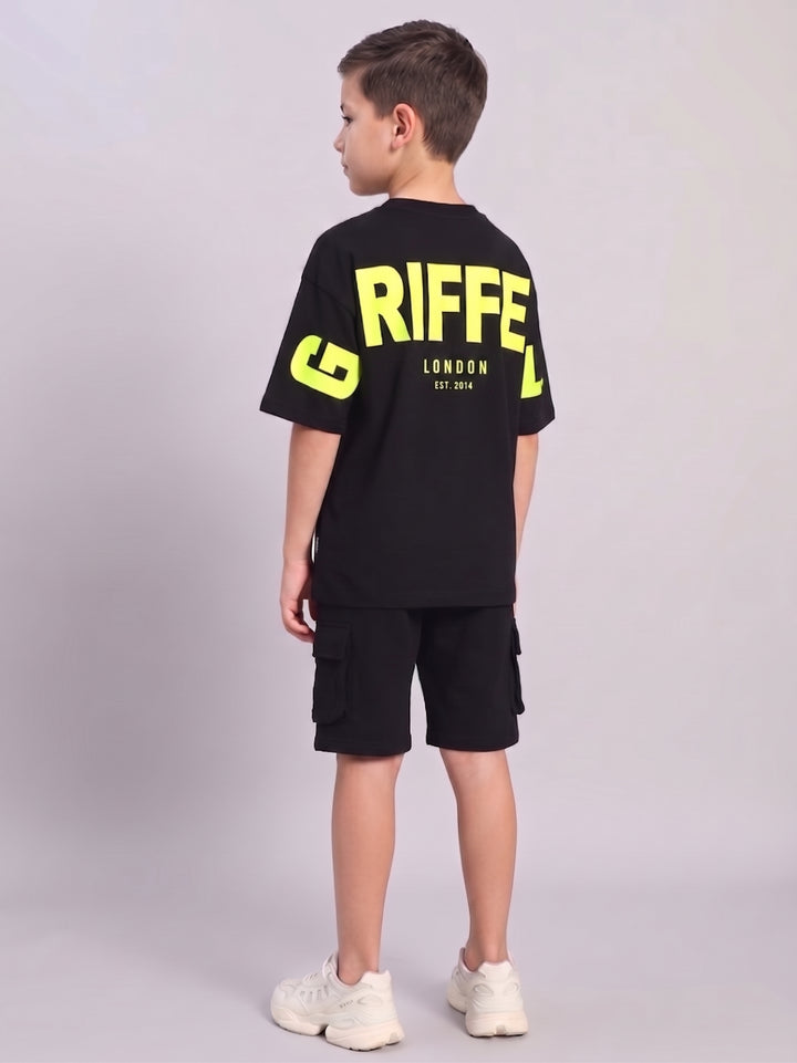 BACK GRIFFEL BOYS OVERSIZED T-SHIRT AND SHORTS SET 💚