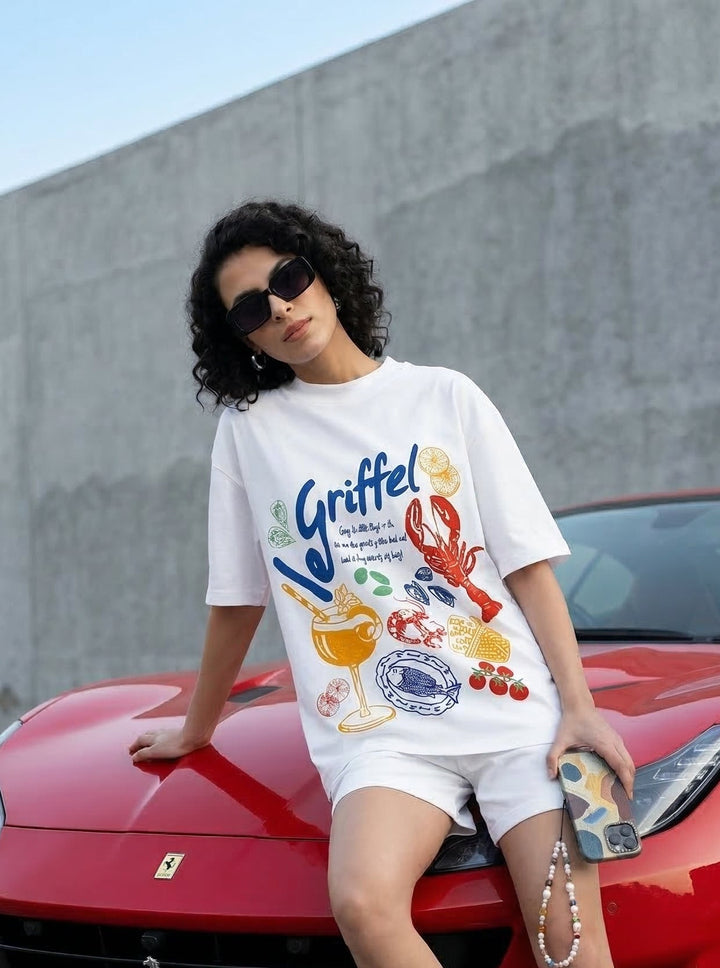 Mediterranean SEA OVERSIZED Cotton T-SHIRT🍤