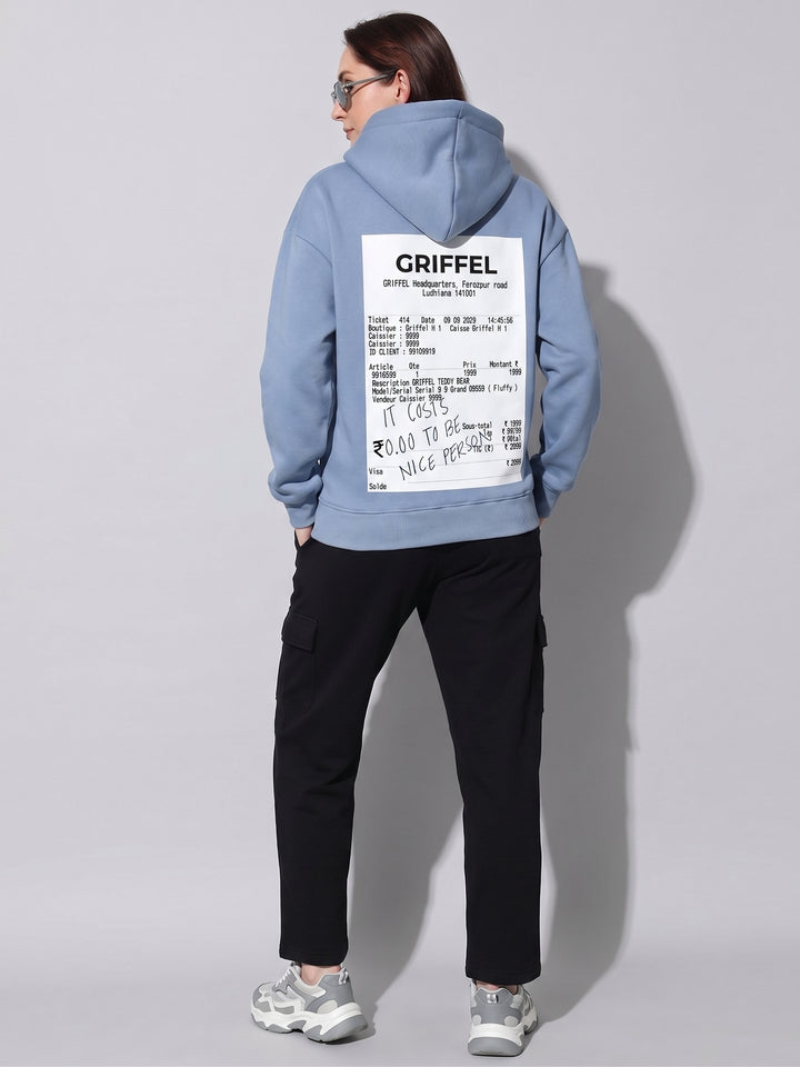 NICE PERSON Oversized Cotton Fleece Sweatshirt