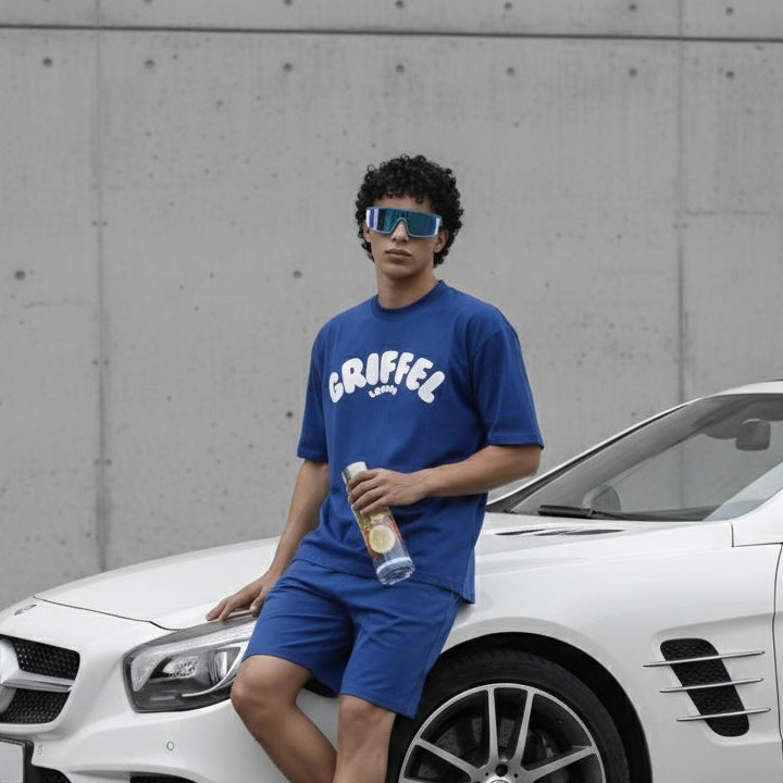 Reborn Logo OVERSIZED Cotton T-SHIRT 🔵 ⚪️