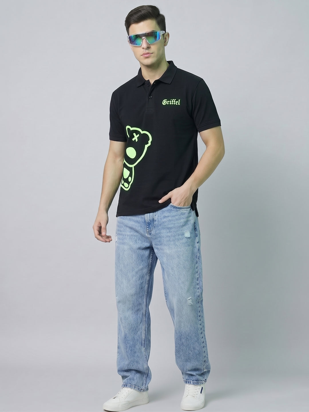 Side Teddy GREEN Cotton Polo T-shirt 🐻