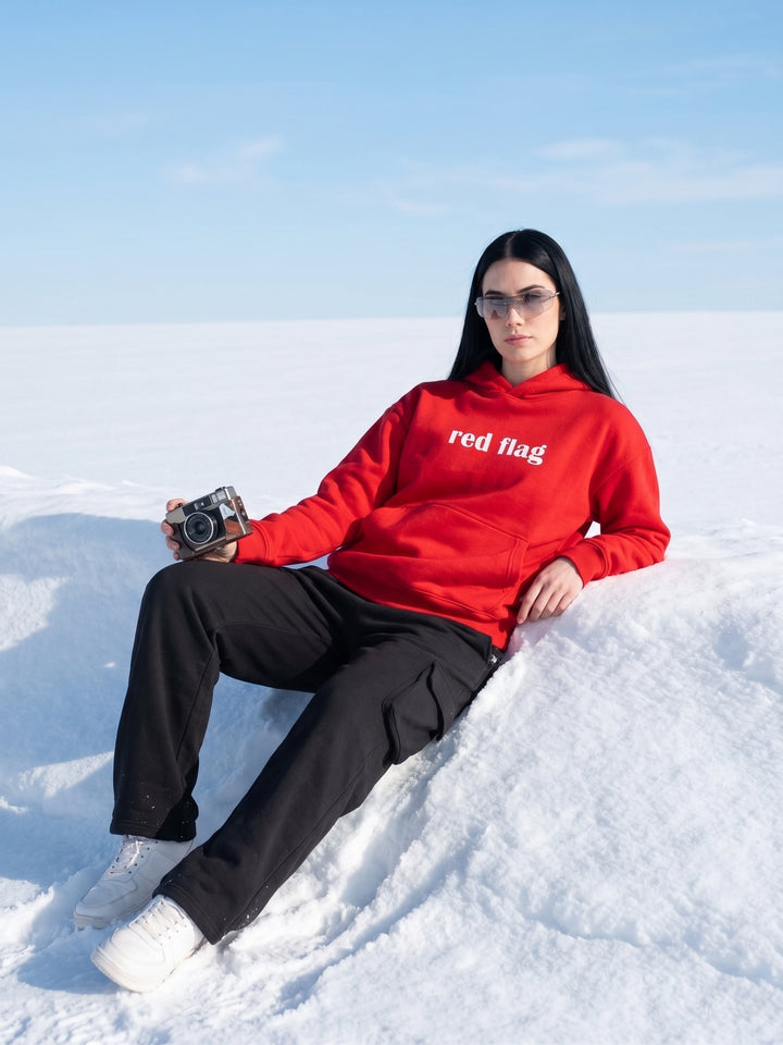 RED FLAG Oversized Cotton Fleece Tracksuit 🚩