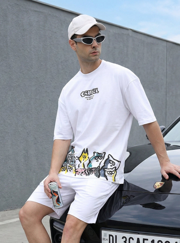 EMOJI CAT OVERSIZED T-SHIRT🐱