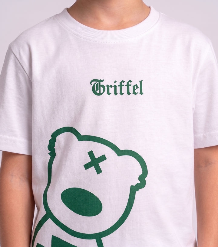 SIDE TEDDY WHITE BOYS T-SHIRT AND SHORTS SET 🧸