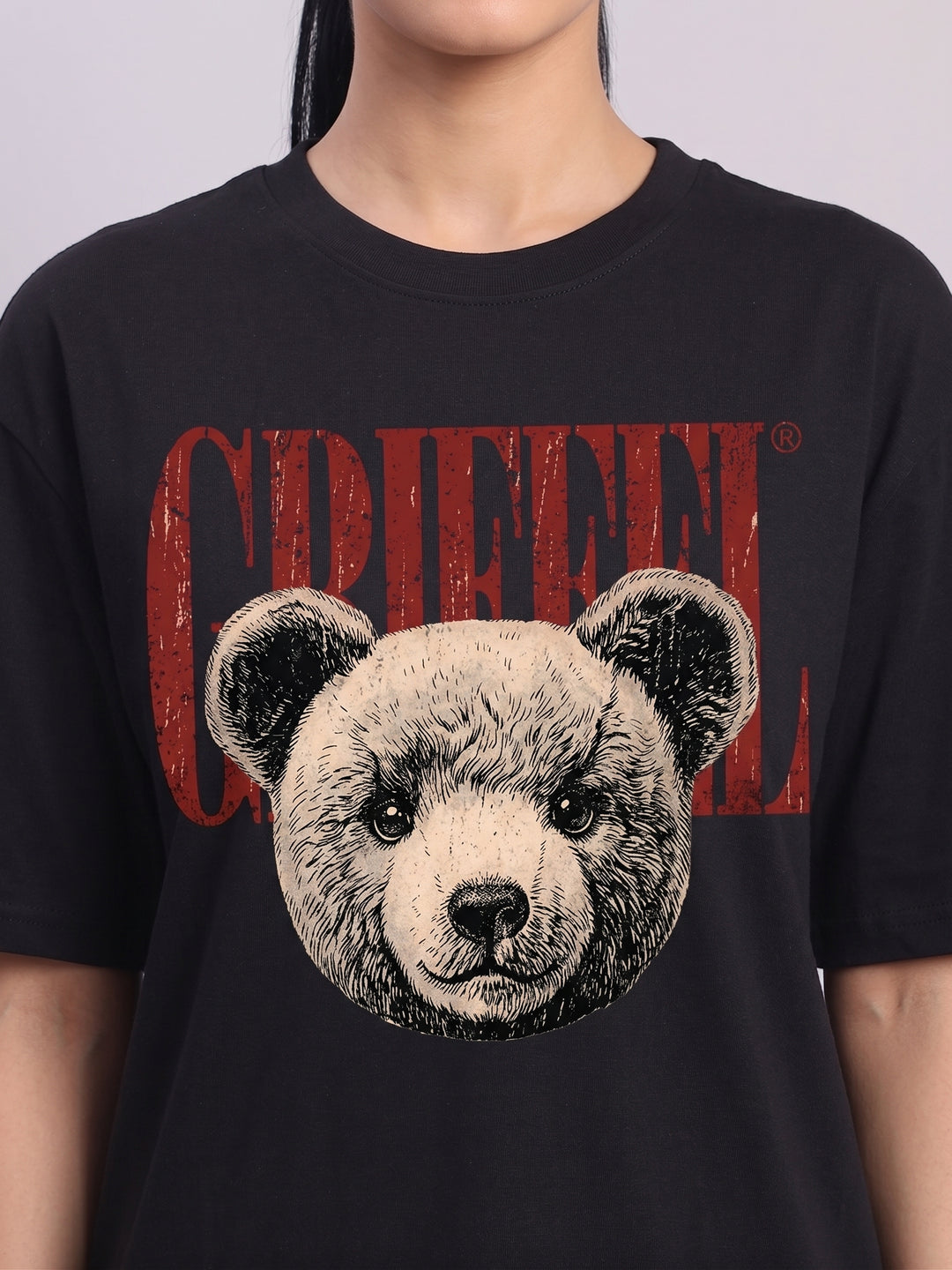 GRIZZLY BEAR oversized  Cotton T-SHIRT 🧸