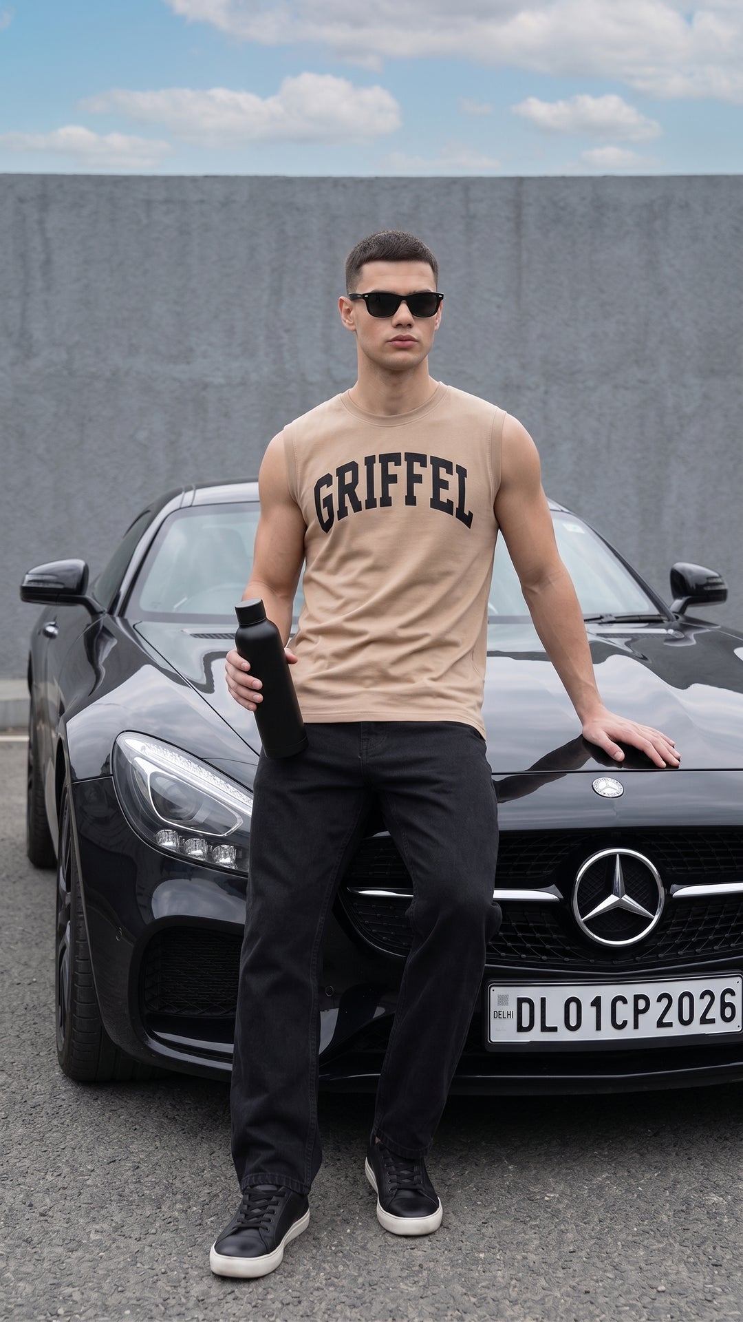 MAIN CHARACTER Cotton BEIGE Easy Fit Tank 😎