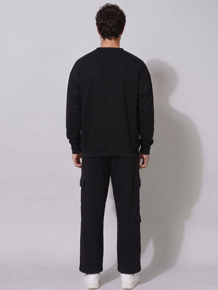 UNIVERSITY  Cotton Fleece Oversized Sweatshirt For Men
