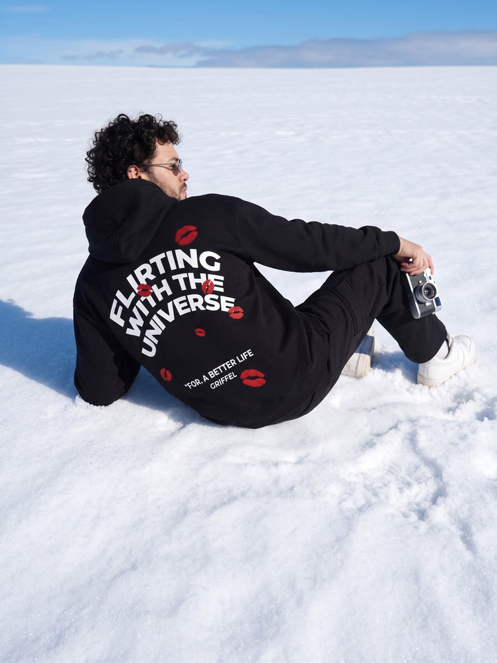 Flirting Universe  Oversized cotton Fleece Hoodie