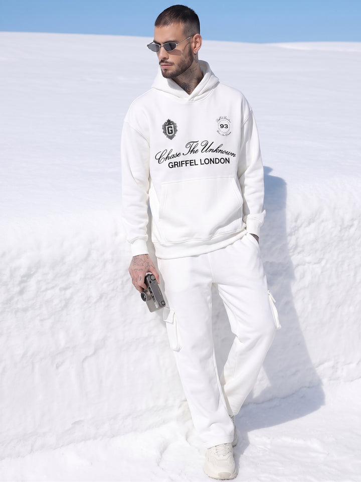 Chase The Unknown Oversized cotton Fleece Hoodie