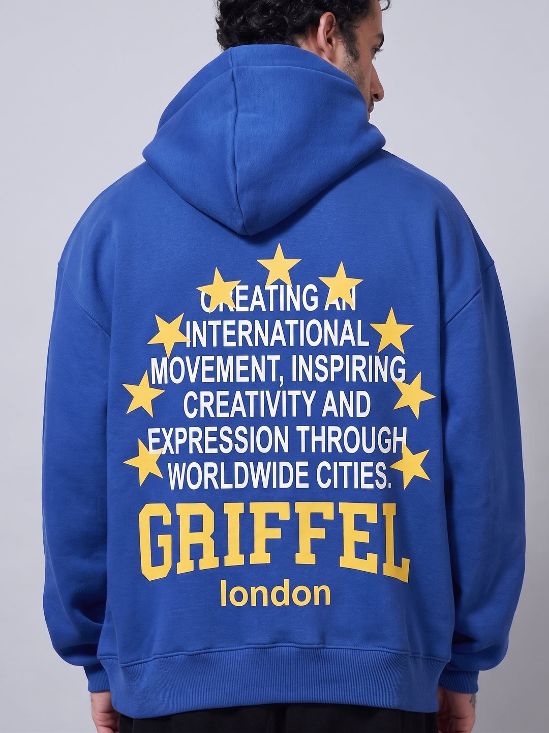 WORLDWIDE Oversized Cotton Fleece Hoodie For Men