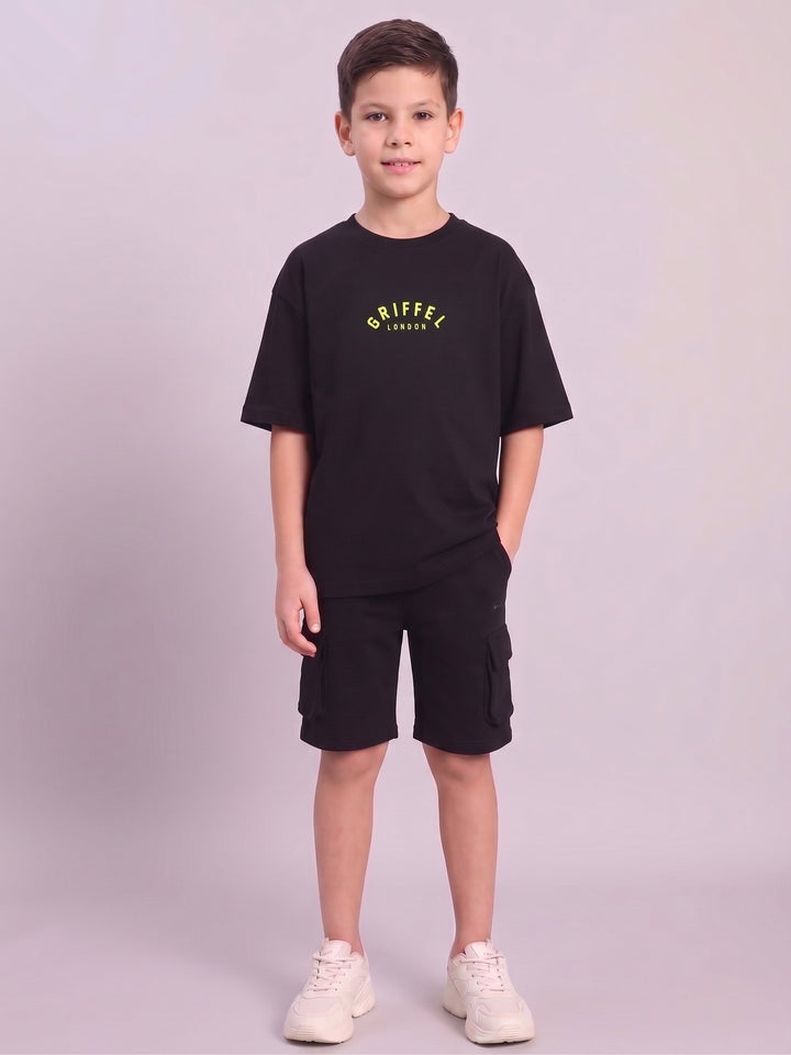 BACK GRIFFEL BOYS OVERSIZED T-SHIRT AND SHORTS SET 💚