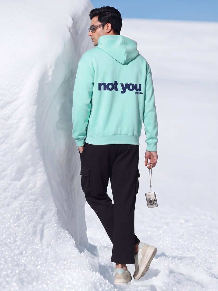 Not You Oversized cotton Fleece Hoodie
