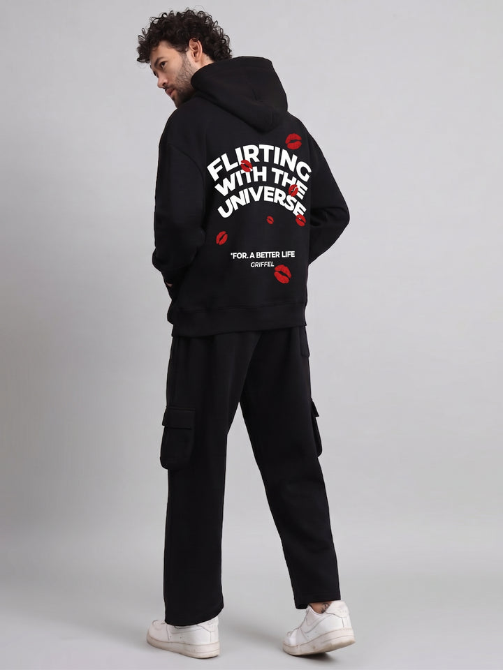 Flirting Universe  Oversized cotton Fleece Hoodie