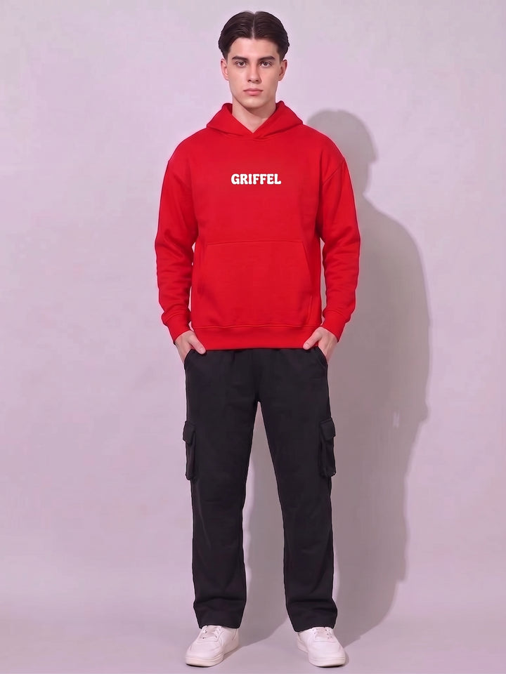 World Need More Griffel Oversized cotton Fleece Hoodie For Men