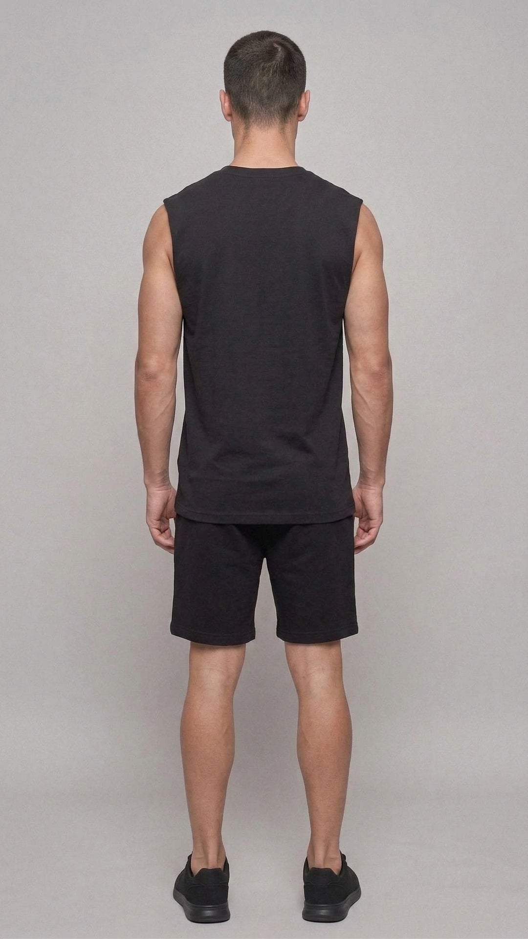 CROSS PLAY Cotton Black Easy Fit Tank ♱