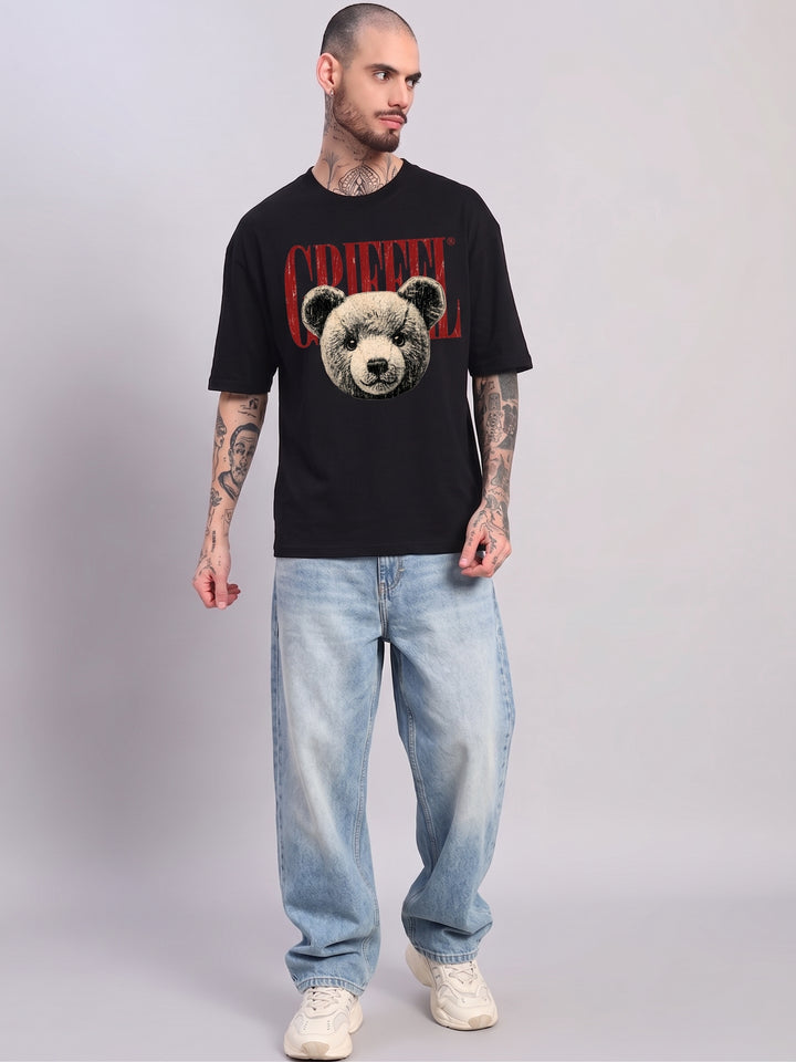 Grizzly Bear Oversized Cotton T-shirt 🧸