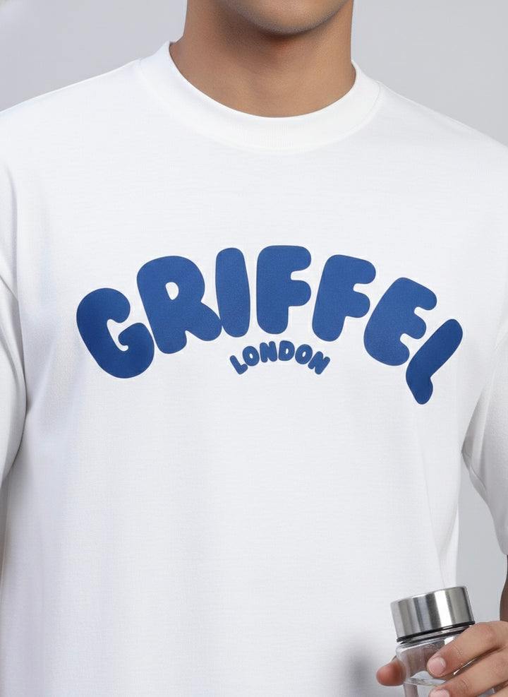 Reborn Logo OVERSIZED Cotton T-SHIRT 🔵 ⚪️