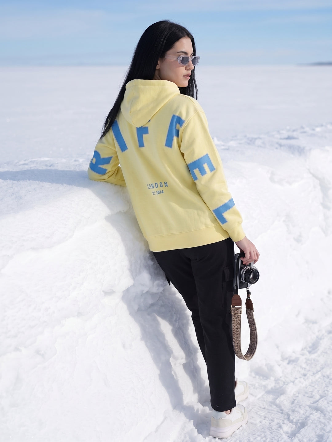 Back Griffel Oversized Cotton Fleece Lemon Hoodie