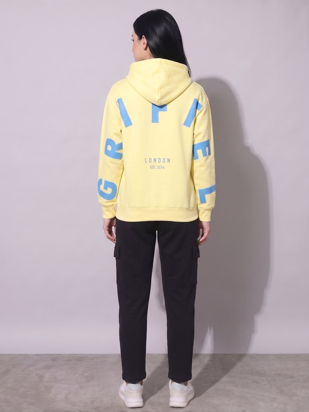 Back Griffel Oversized Cotton Fleece Lemon Hoodie