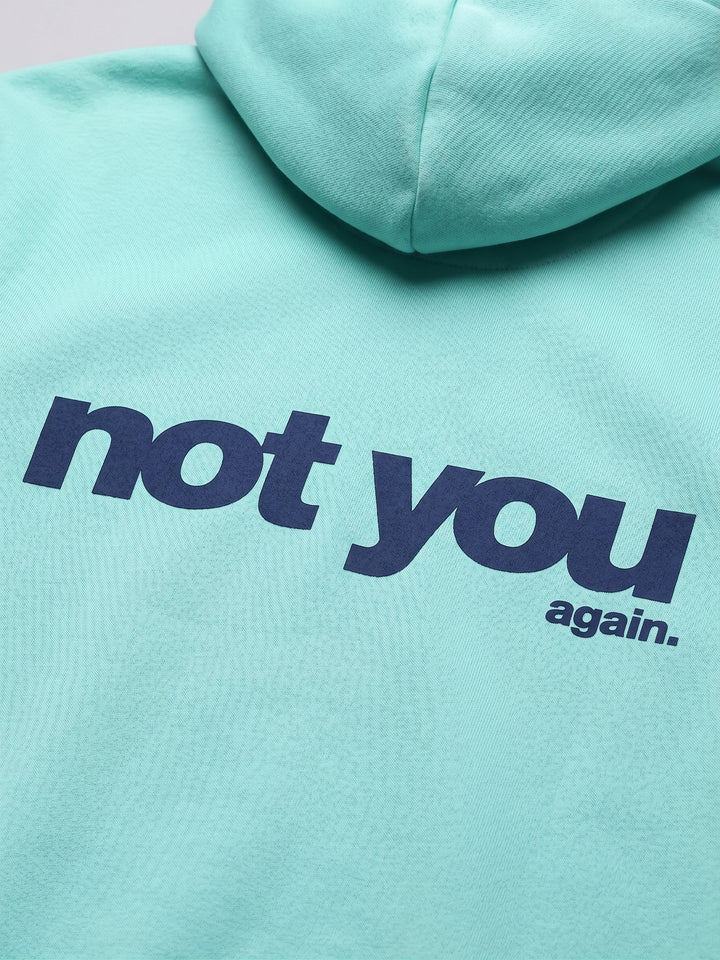 Not You Oversized cotton Fleece Hoodie