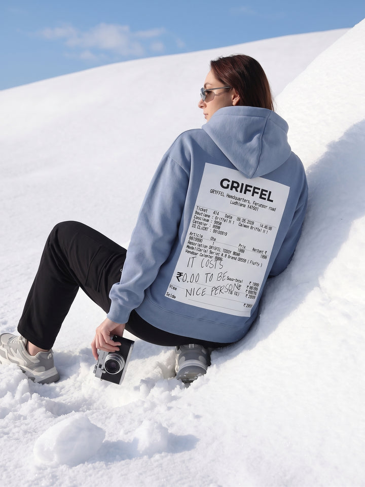NICE PERSON Oversized Cotton Fleece Sweatshirt