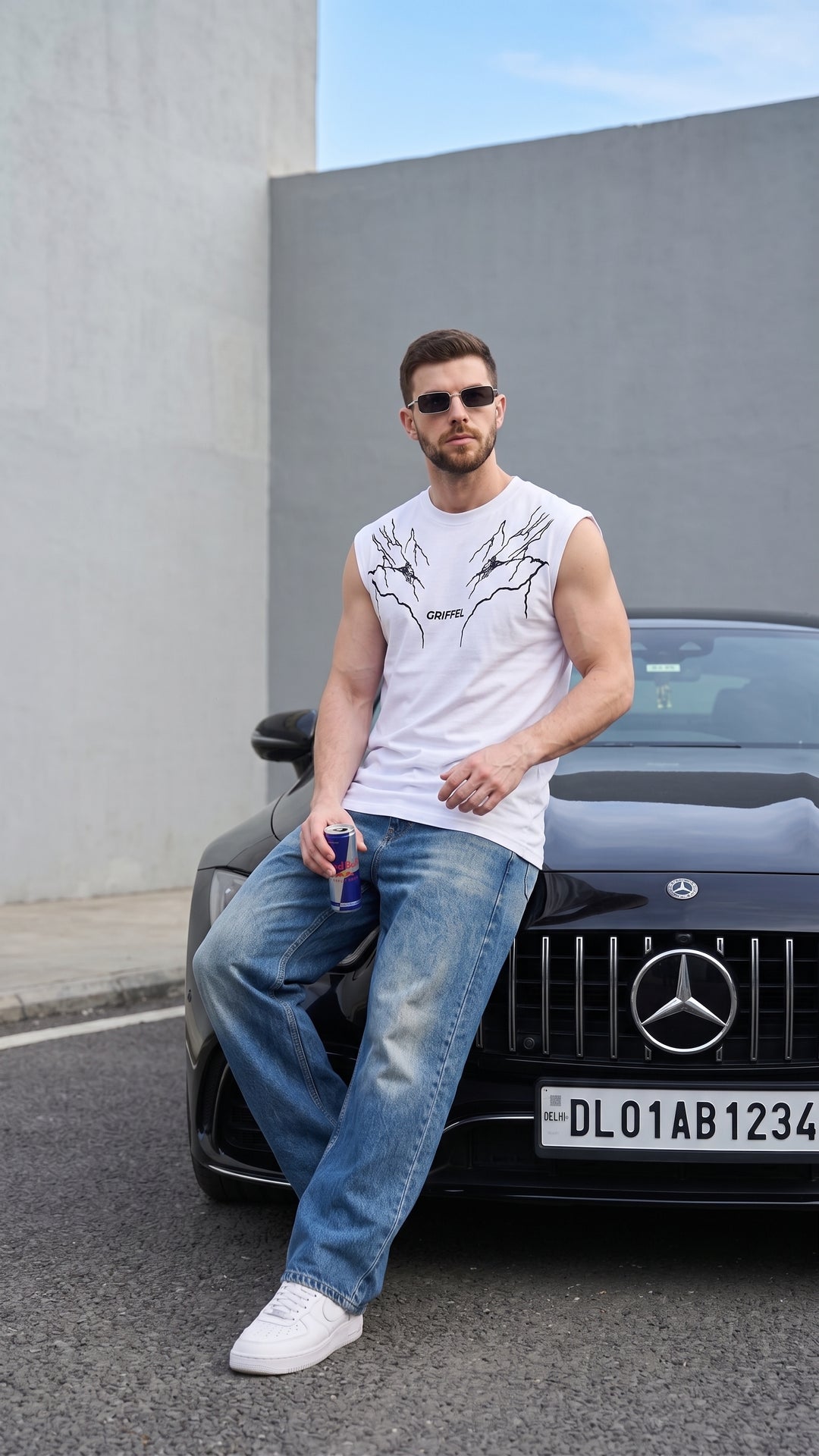 Electric Energy Cotton White Easy Fit Tank ⚡️