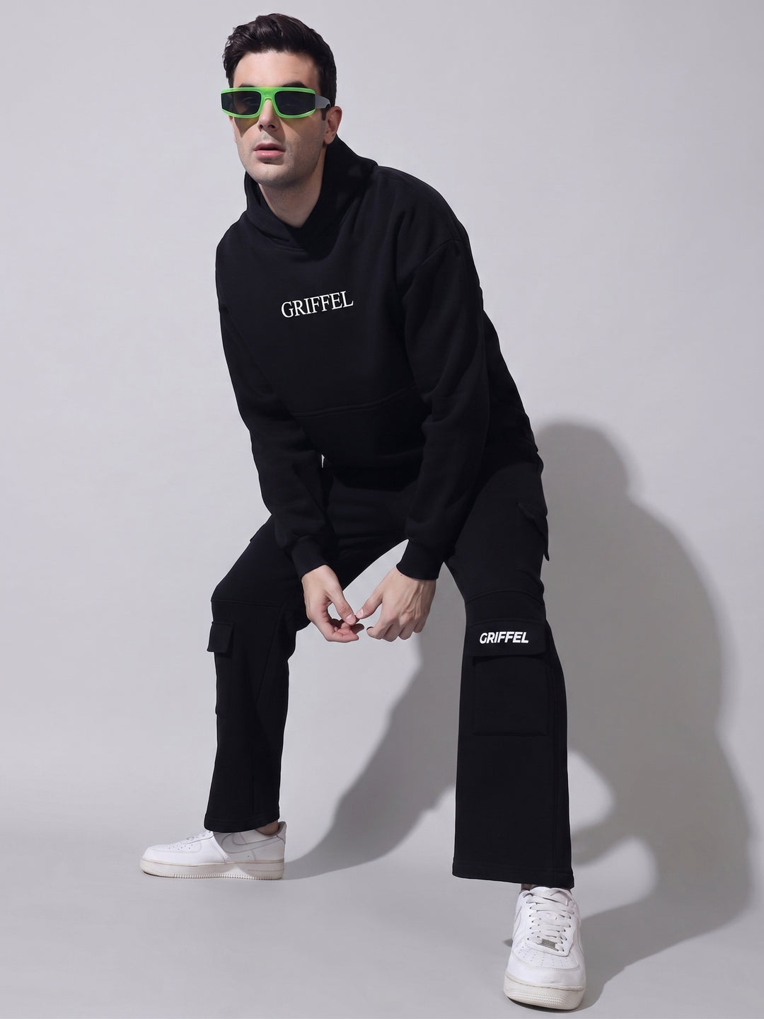 WATCH MEN Cotton Fleece Oversized Round Neck Tracksuit For Men