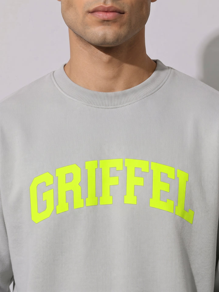 UNIVERSITY  Cotton Fleece Oversized Sweatshirt For Men