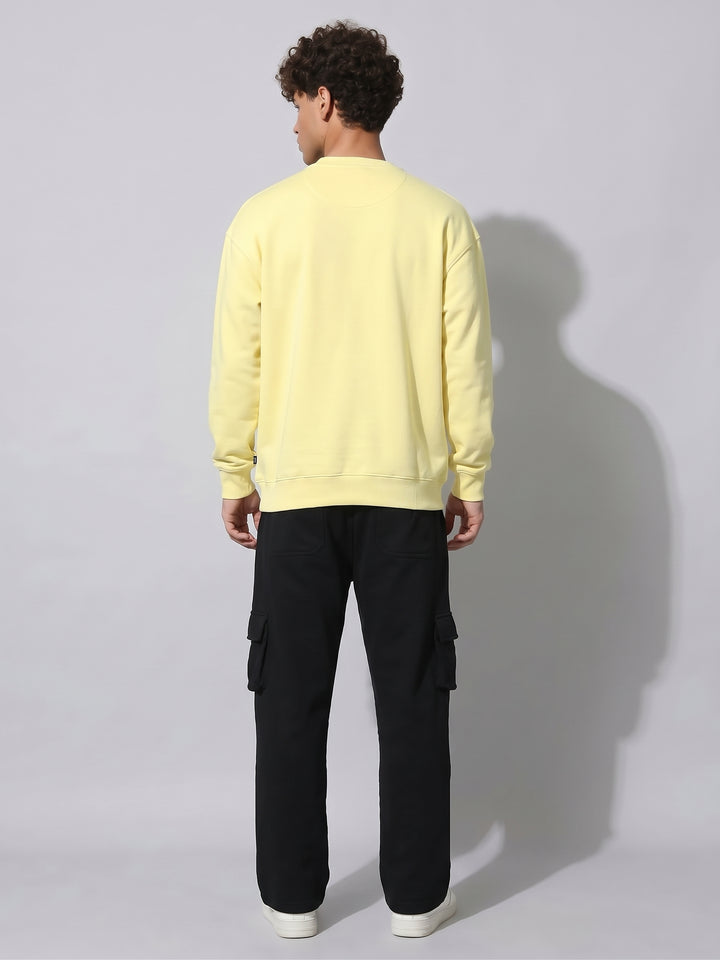 UNIVERSITY  Cotton Fleece Oversized Sweatshirt For Men