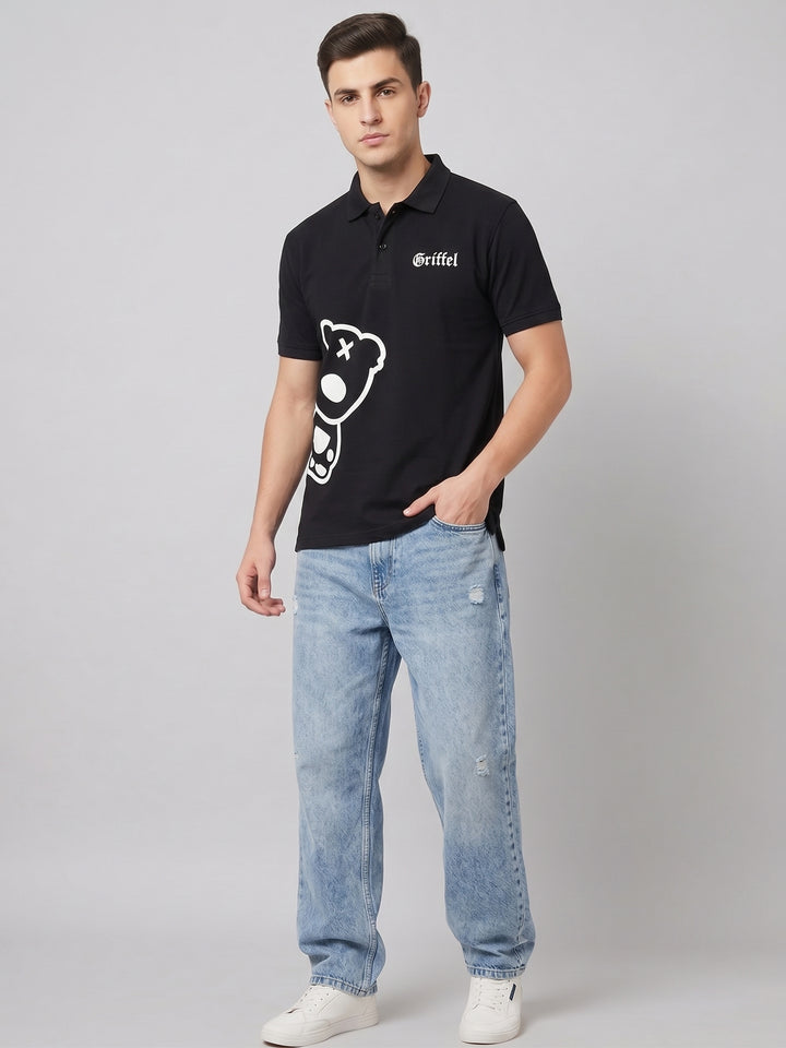 Side Teddy Cotton Polo T-shirt 🐻