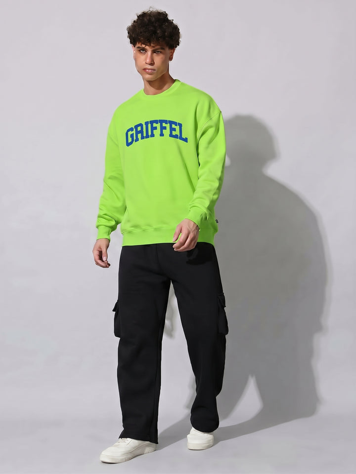 UNIVERSITY  Cotton Fleece Oversized Sweatshirt For Men