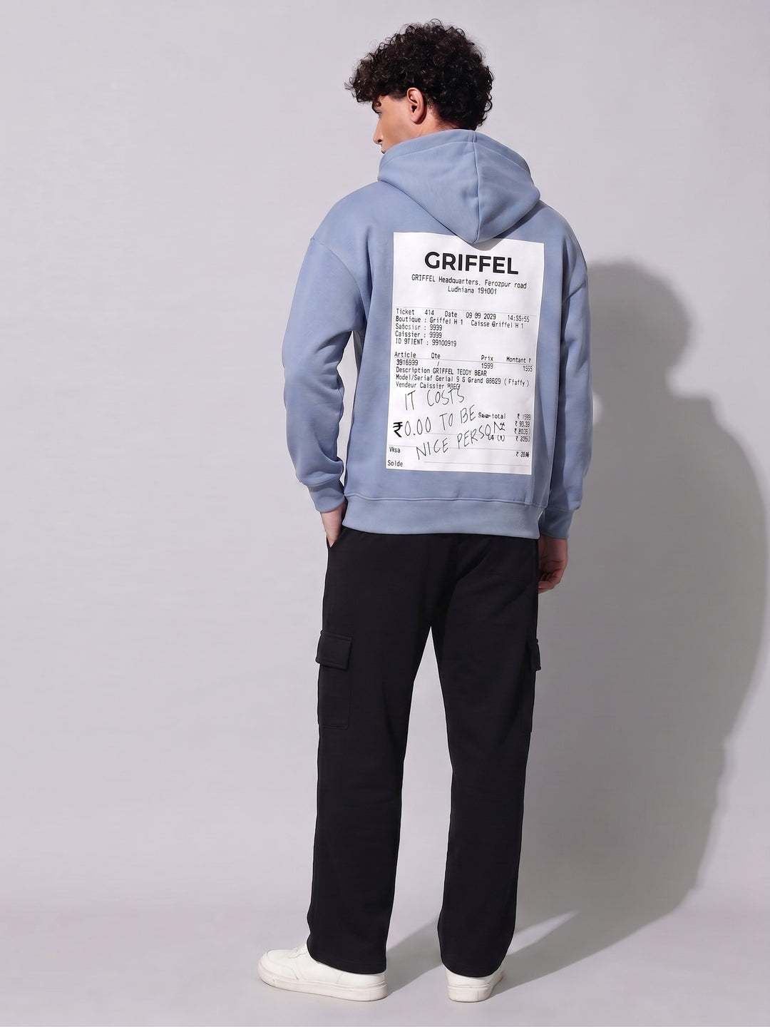 NICE PERSON Oversized Cotton Fleece Tracksuit For Men