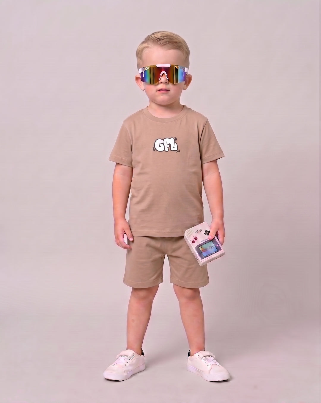 WORLDWIDE Beige BOYS T-shirt and Shorts Set 🌍