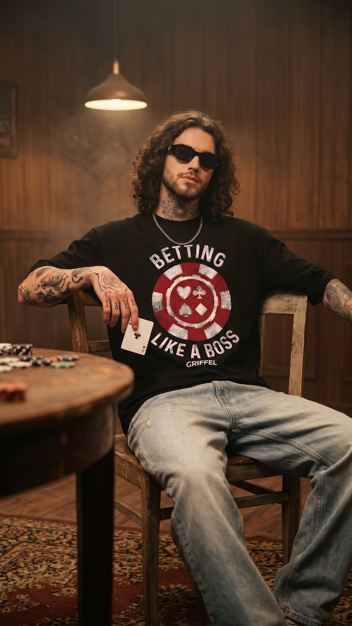 BETTING LIKE A BOSS Oversized Cotton T-shirt