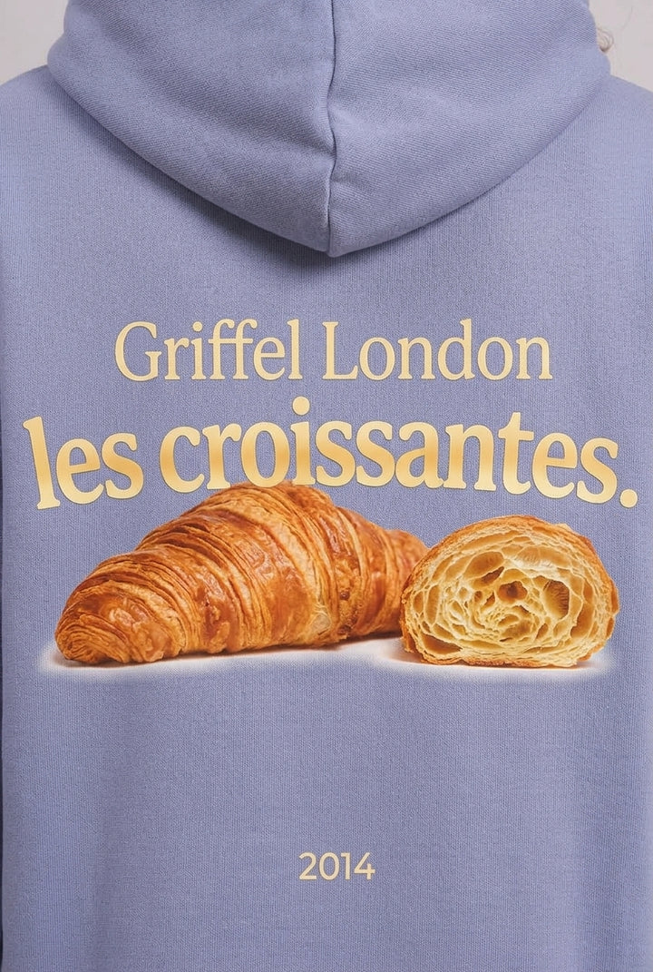 CROISSANTE Oversized Cotton Fleece Skyblue Tracksuit For Women