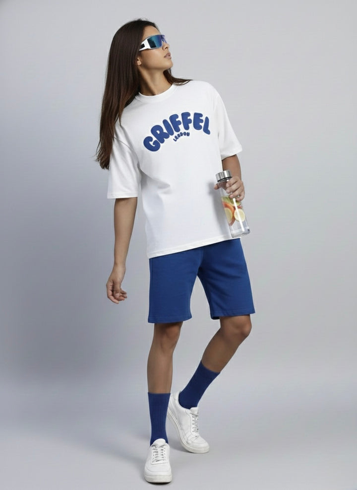 Reborn OVERSIZED Cotton T-SHIRT 🔵⚪️