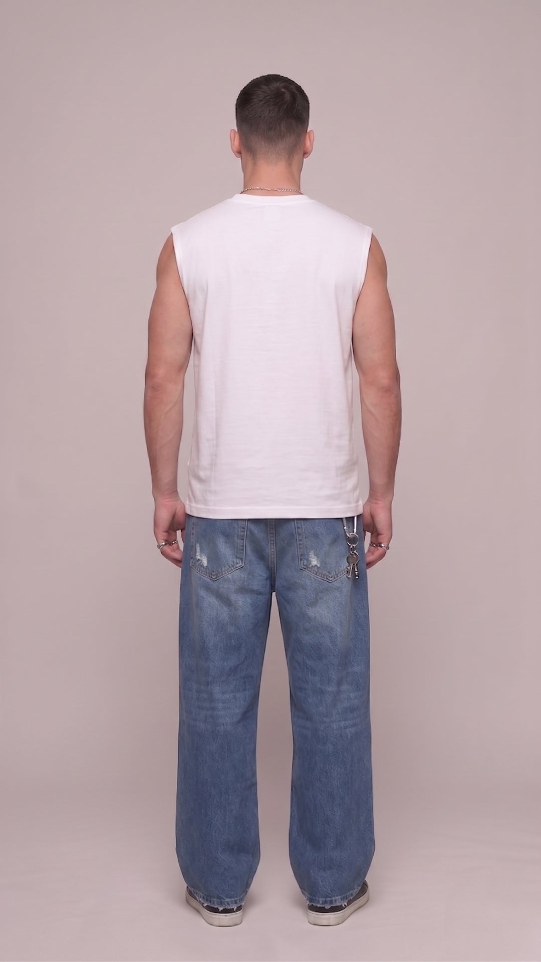 Aftershock Cotton White Easy Fit Tank 🌩️