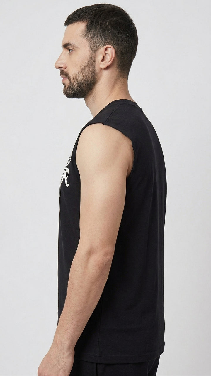 WARLORD Cotton Black Easy Fit Tank ⚔️
