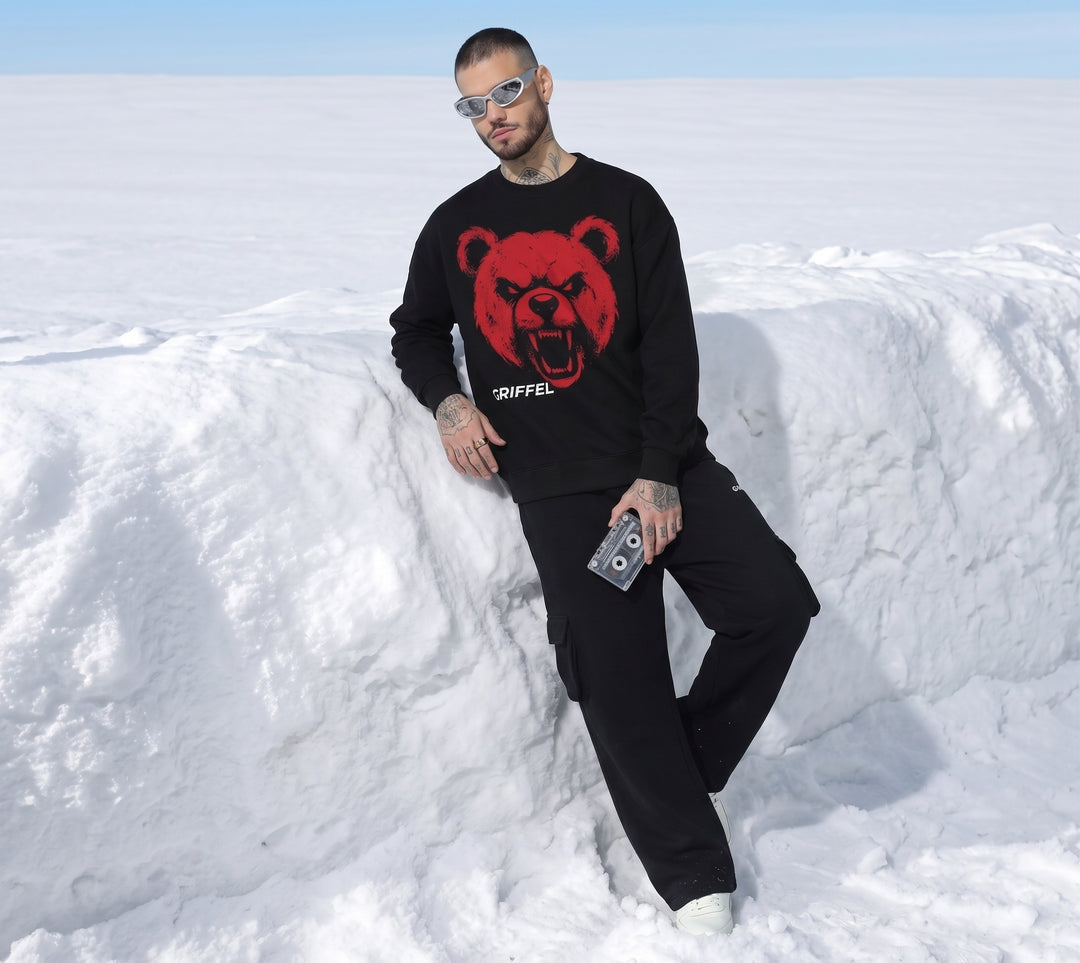 Ferral Teddy Cotton Fleece Oversized Round Neck Tracksuit For Men
