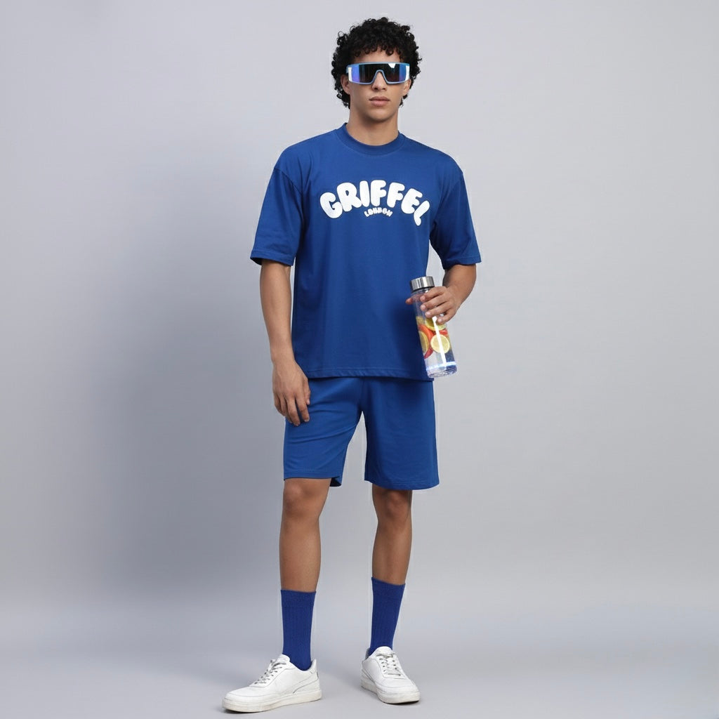 Reborn Logo OVERSIZED Cotton T-SHIRT 🔵 ⚪️