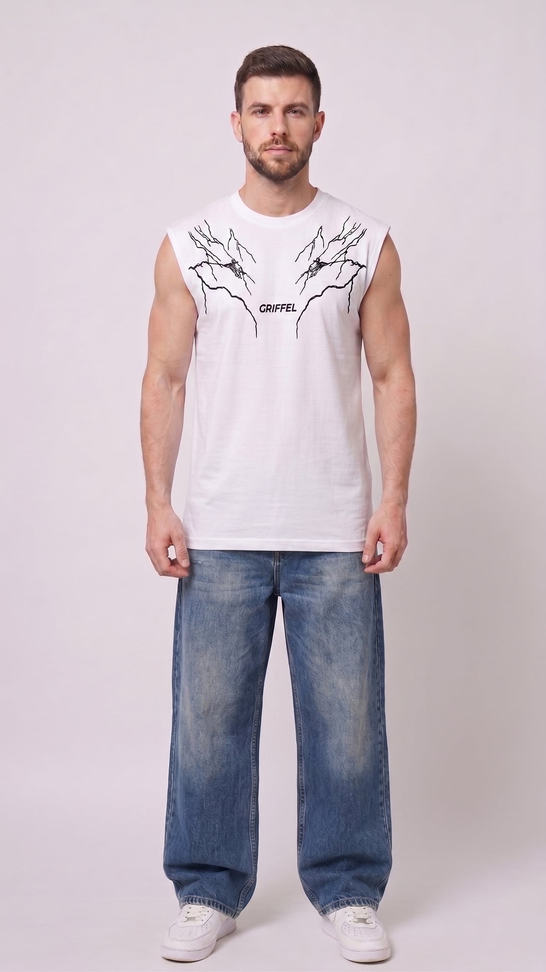 Electric Energy Cotton White Easy Fit Tank ⚡️