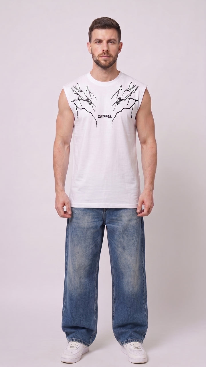 Electric Energy Cotton White Easy Fit Tank ⚡️