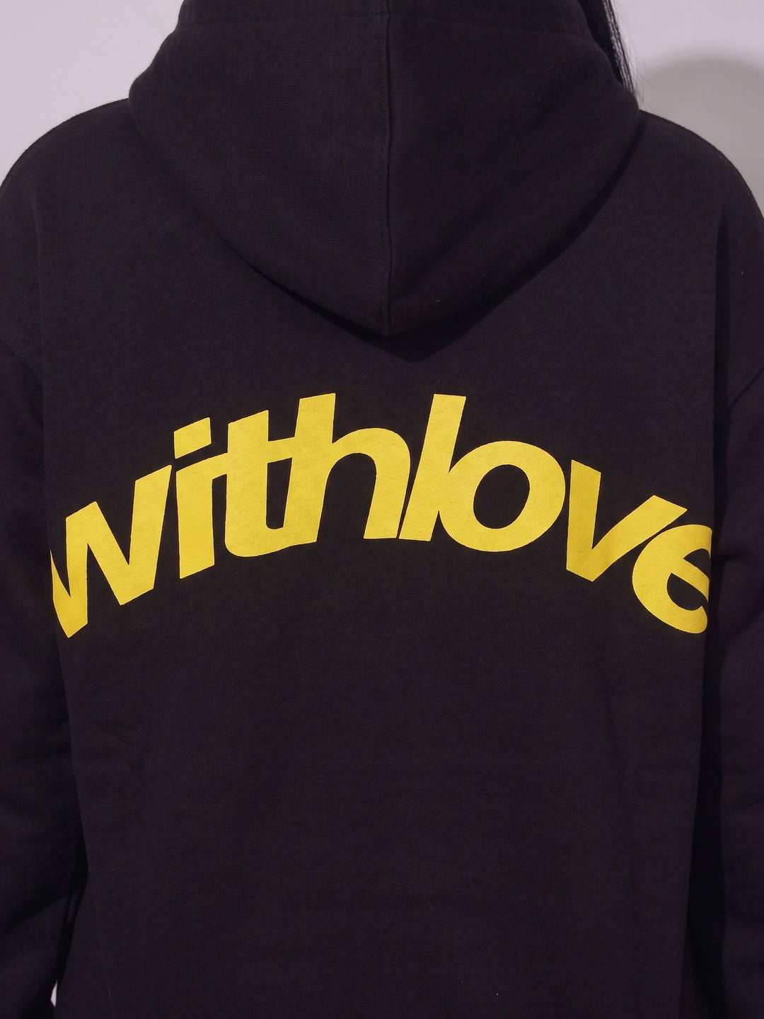 WITH LOVE Cotton Fleece Oversized Hoodie Tracksuit For Women