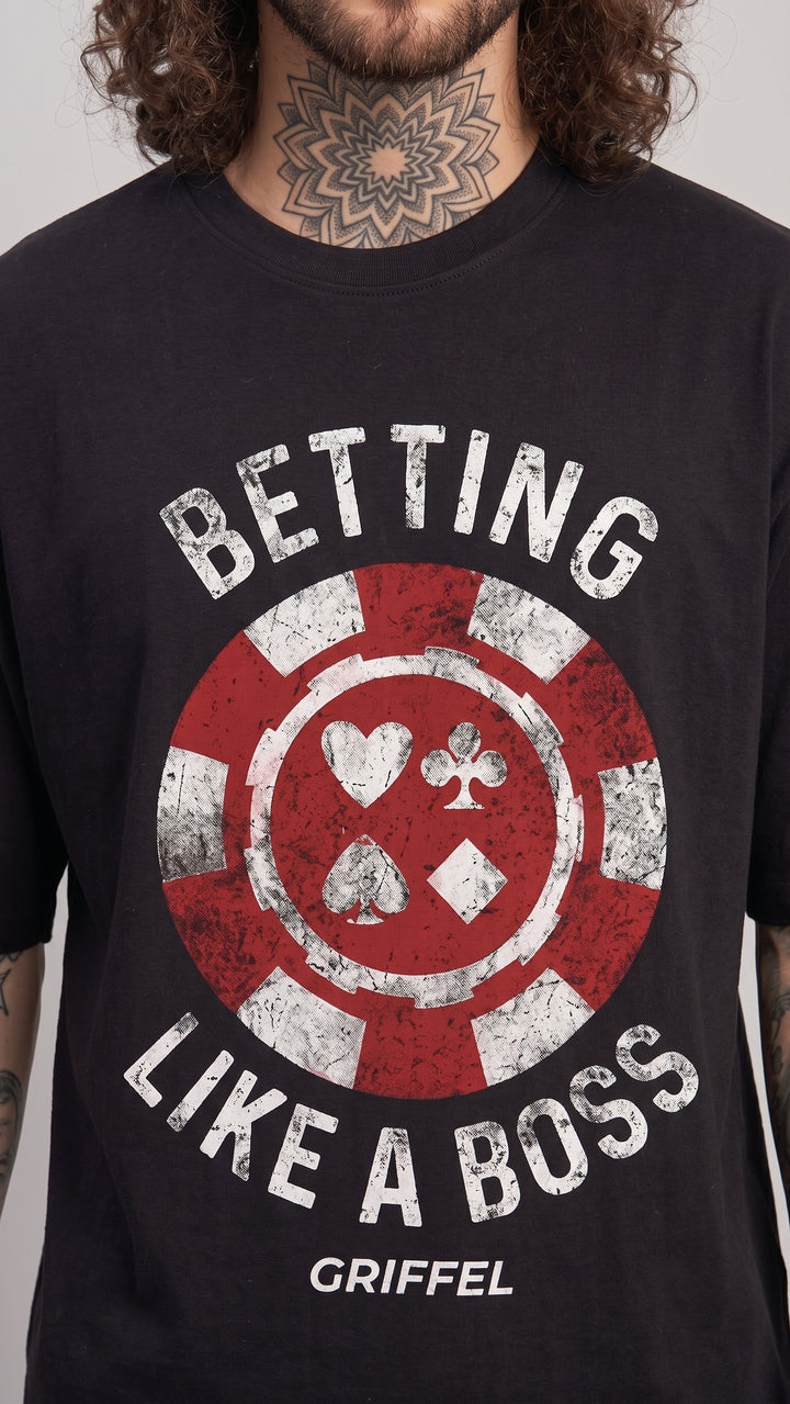 BETTING LIKE A BOSS Oversized Cotton T-shirt