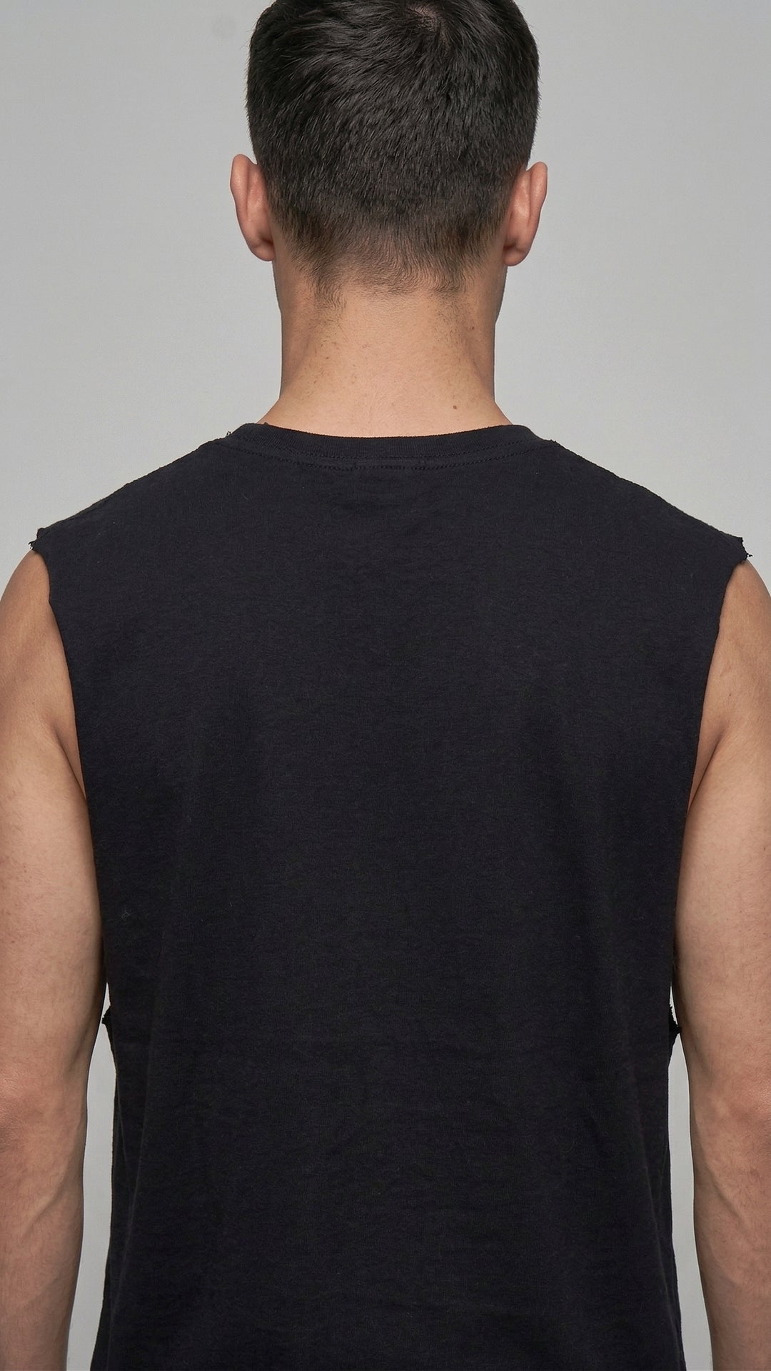 FLIPPED BEAR Cotton Black Easy Fit Tank 🧸