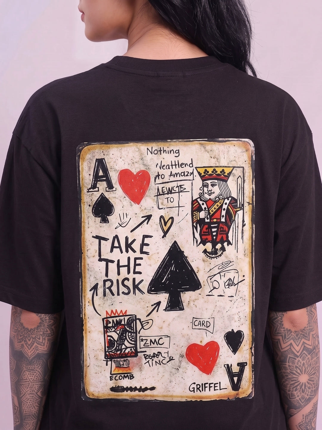TAKE THE RISK OVERSIZED Cotton T-SHIRT