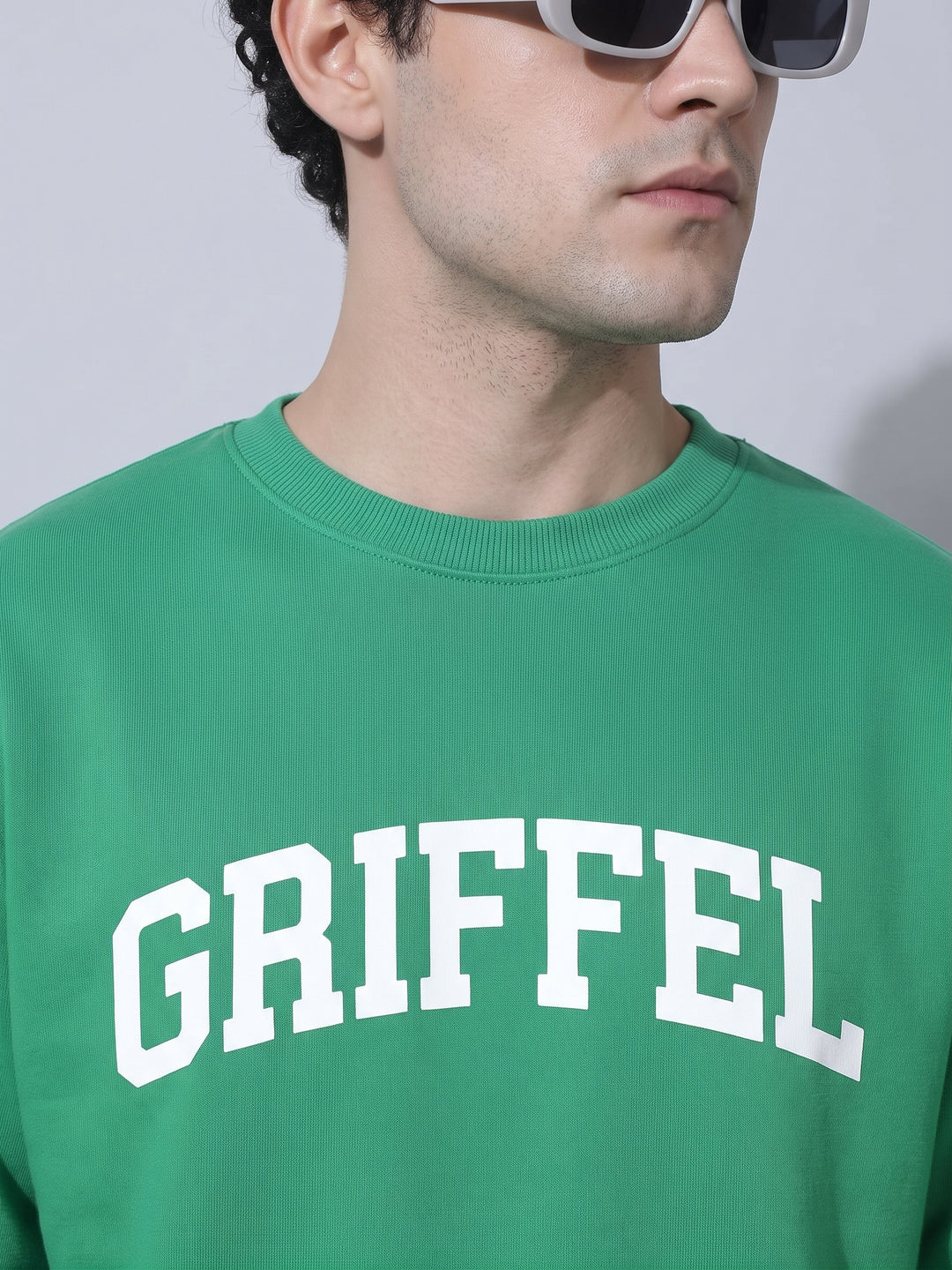 UNIVERSITY  Cotton Fleece Oversized Sweatshirt For Men